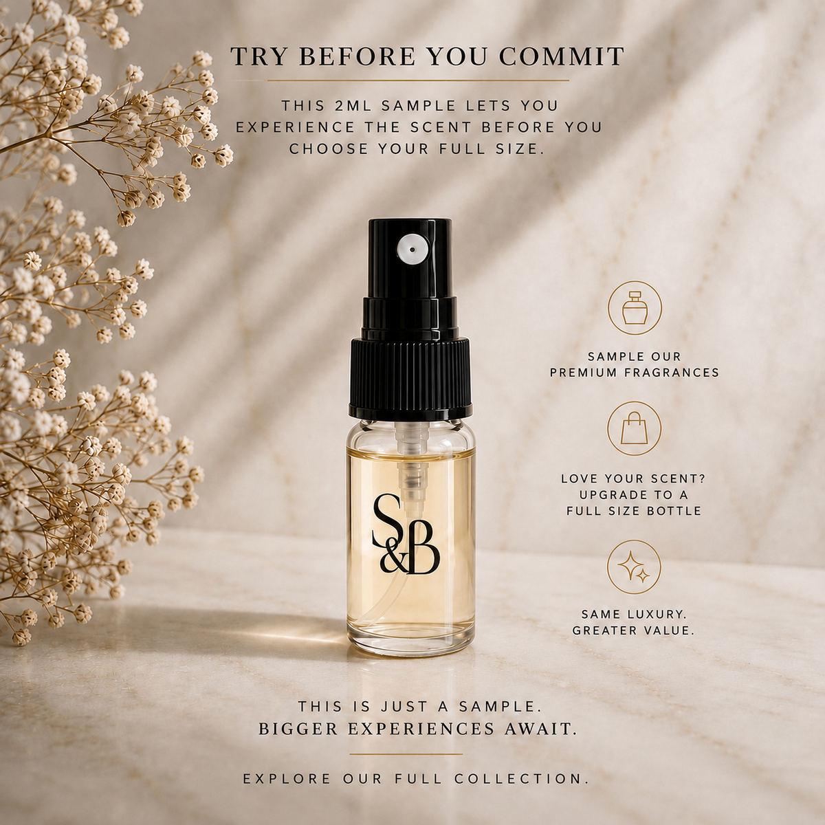 Try our Fragrance Samples before you commit to a full bottle