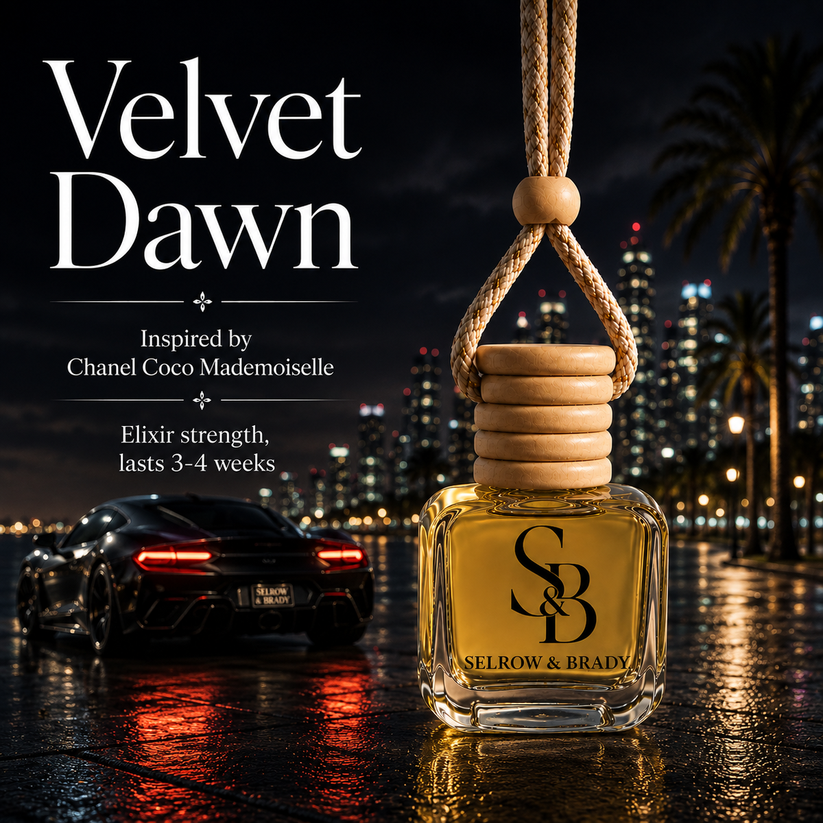 Velvet Dawn - Inspired by Chanel Coco Mademoiselle - Elixir Strength Luxury Fragrance Hanging Diffuser Car Air freshener