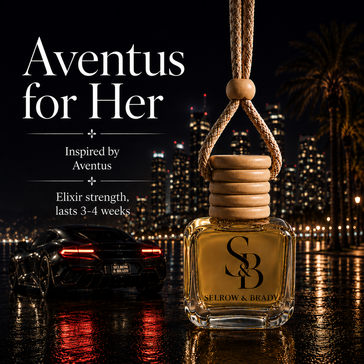 Aventus for Her - Elixir Strength Luxury Fragrance Hanging Diffuser Car Air freshener